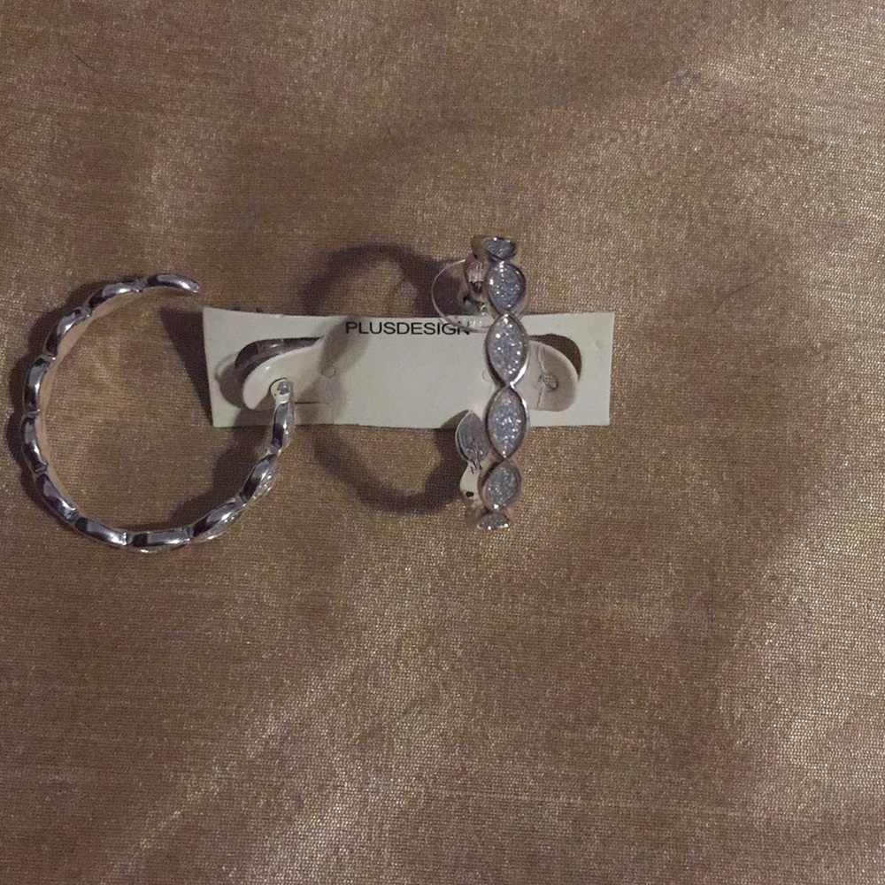 Sparkly hoop earrings